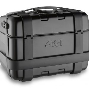 GIVI Coppia di valigie laterali Trekker TRK46B da 46 litri con cover in alluminio anodizzato nero, sistema di fissaggio Monokey.