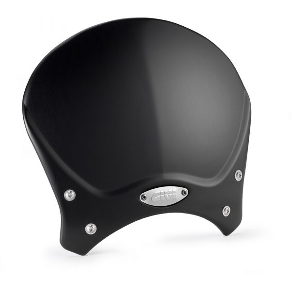 Givi 100ALB Cupolino universale in alluminio nero per moto naked con uno stile moderno / classico che riproduce perfettamente l'aspetto cafe racer.