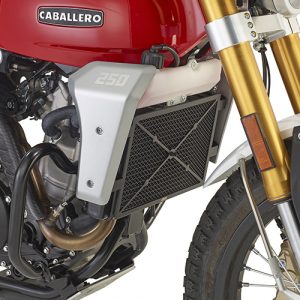 Protezione specifica per radiatori acqua e olio in acciaio Inox verniciato nero per Fantic Caballero Scrambler 125 250 500 '18 - '19