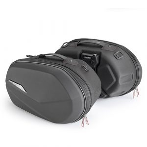 Coppia di borse da moto GIVI ST609 laterali espandibili, da 25 litri. Sistema di aggancio rapido easylock da abbinare ai telaietti specifici per la tua moto