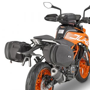 Telaietti specifici GIVI TE7707 per borse laterali Easylock, o borse soffici laterali.Compatibili conKTM Duke 125 '17 > e KTM Duke 390 '17 in poi