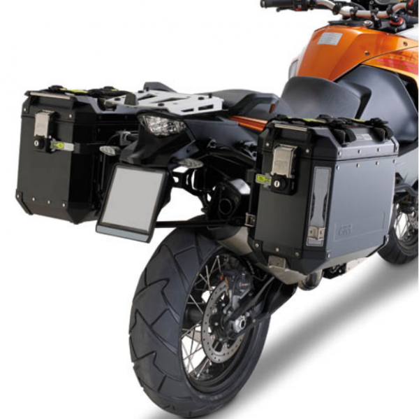 Portavaligie laterali per KTM 1050, 1090, 1190 Adventure da abbinare alla piastra a sgancio rapida con attacco monokey o monolock.