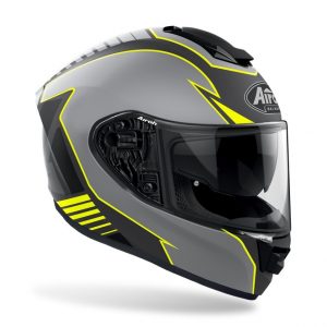 Casco Airoh ST.501 Type Yellow Matt - St 501 è il nuovo casco full-face dedicato a un utilizzo turistico e sportivo, con una forte anima racing. Le calotte esterne, realizzate mediante la tecnologia HPC (High performance Composite) e disponibili in due differenti misure, insieme a quelle interne EPS in 4 diverse densità, garantiscono elevati standard di sicurezza mantenendo però un peso contenuto