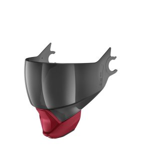 Visiera Shark Evojet Fumé - Mentoniera Rossa Opaca – Visiera per Casco Shark Evojet. Antigraffio, Antiappannamento, Mentoniera