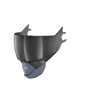 Visiera Shark Evojet Fumé - Mentoniera Argento – Visiera per Casco Shark Evojet. Antigraffio, Antiappannamento, Mentoniera