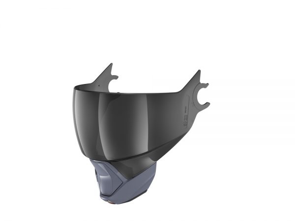 Visiera Shark Evojet Fumé - Mentoniera Argento – Visiera per Casco Shark Evojet. Antigraffio, Antiappannamento, Mentoniera