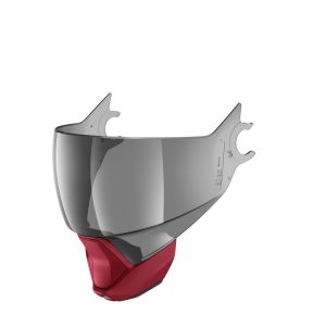 Visiera Shark Evojet Tinta 50% - Mentoniera Rossa Opaca – Visiera per Casco Shark Evojet. Antigraffio, Antiappannamento. Mentoniera