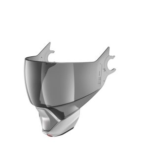 Visiera Shark Evojet Tinta 50% - Mentoniera Argento Opaca – Visiera per Casco Shark Evojet. Antigraffio, Antiappannamento. Mentoniera