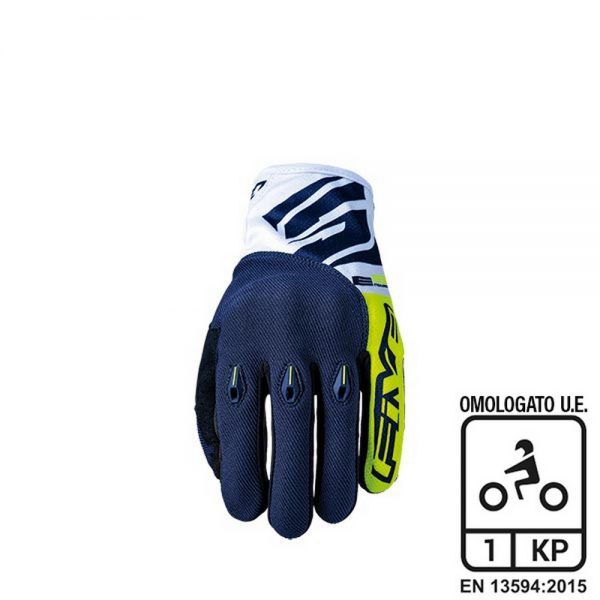 Guanti Five E3 Giallo Blu