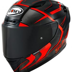 TX-PRO Carbon Advance Rosso Fluo, il casco integrale Suomy in fibra tricarboco con carbonio a vista derivato dal mondo delle corse!