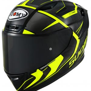 Suomy TX-PRO Carbon Advance Yellow Fluo, il casco integrale Suomy in fibra tricarboco con carbonio a vista derivato dal mondo delle corse !