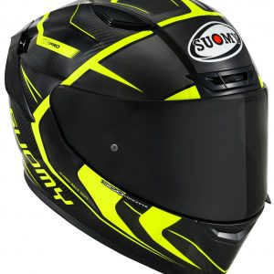 Suomy TX-PRO Carbon Advance Yellow Fluo, il casco integrale Suomy in fibra tricarboco con carbonio a vista derivato dal mondo delle corse !