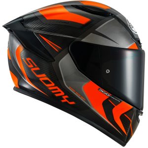 TX-Pro Carbon Advance Orange Fluo, il casco integrale Suomy in fibra tricarboco con carbonio a vista derivato dal mondo delle corse !