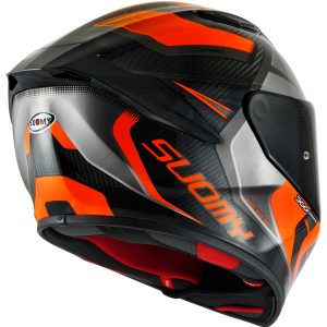 TX-Pro Carbon Advance Orange Fluo, il casco integrale Suomy in fibra tricarboco con carbonio a vista derivato dal mondo delle corse !