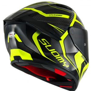 Suomy TX-PRO Carbon Advance Yellow Fluo, il casco integrale Suomy in fibra tricarboco con carbonio a vista derivato dal mondo delle corse !