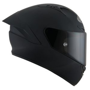 KYT NZ Race Plain Nero Opaco, il casco integrale di KYT in materiale tricomposito derivato direttamente dal mondo delle corse.