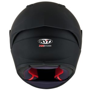 KYT NZ Race Plain Nero Opaco, il casco integrale di KYT in materiale tricomposito derivato direttamente dal mondo delle corse.