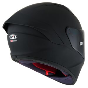 KYT NZ Race Plain Nero Opaco, il casco integrale di KYT in materiale tricomposito derivato direttamente dal mondo delle corse.