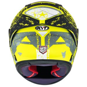 KYT NZ Race Blazing - Giallo Opaco Nero, il casco integrale di KYT in materiale tricomposito derivato direttamente dal mondo delle corse.