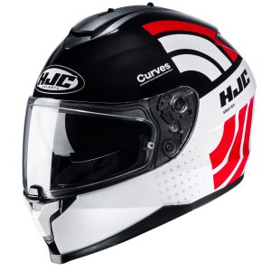 Casco HJC C70 Curves - Bianco Nero Rosso