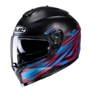 Casco HJC C70 Pentas MC21SF - Blu Nero Rosso - Acquista online in sconto il casco integrale in policarbonato, leggero e confortevole. Paga in tre rate con Klarna!