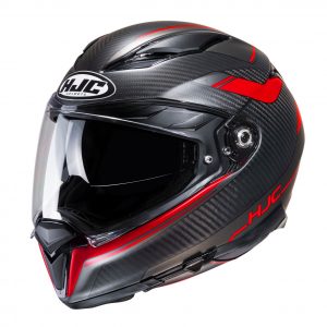 Casco HJC F70 Carbon Ubis MC1SF - Nero Rosso - Casco integrale dal design unico e all'avanguardia, dinamico, comodo e ventilato. Acquista online su Motonardishop.it!