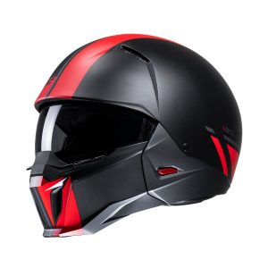 HJC i20 Batol MC1SF - Rosso Nero - Casco HJC jet in policarbonato: per un approccio diverso al classico casco aperto/mezzo casco. Acquista su motonardishop.it!