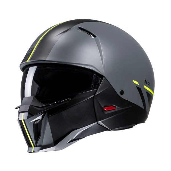 HJC i20 Batol MC3HSF - Grigio Giallo - Casco HJC jet in policarbonato: per un approccio diverso al classico casco aperto/mezzo casco. Acquista su motonardishop.it!