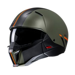 HJC i20 Batol MC4SF - Verde Arancione - Casco HJC jet in policarbonato: per un approccio diverso al classico casco aperto/mezzo casco. Acquista su motonardishop.it!