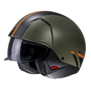 HJC i20 Batol MC4SF - Verde Arancione - Casco HJC jet in policarbonato: per un approccio diverso al classico casco aperto/mezzo casco. Acquista su motonardishop.it!