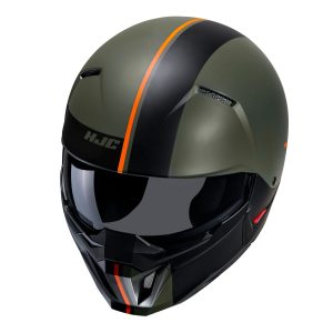 HJC i20 Batol MC4SF - Verde Arancione - Casco HJC jet in policarbonato: per un approccio diverso al classico casco aperto/mezzo casco. Acquista su motonardishop.it!