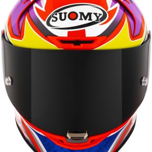 Suomy SR-GP EVO Legacy è il nuovissimo integrale SUOMY di ultima generazione composto in TRICARBOCO (carbonio-fibre aramidiche-fibre di vetro) sviluppato allo scopo di ottenere miglior comfort per l’uso in pista e in strada.