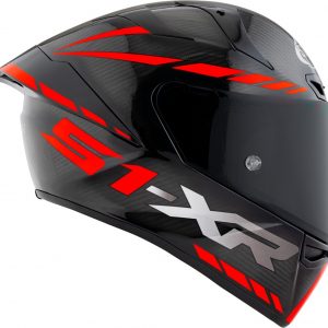 S1-XR GP Carbon Hypersonic Rosso è il nuovissimo integrale SUOMY di ultima generazione composto in TRICARBOCO (carbonio-fibre aramidiche-fibre di vetro) sviluppato allo scopo di ottenere miglior comfort per l’uso in pista e in strada.