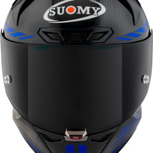 S1-XR GP Carbon Hypersonic Blu è il nuovissimo integrale SUOMY di ultima generazione composto in TRICARBOCO (carbonio-fibre aramidiche-fibre di vetro) sviluppato allo scopo di ottenere miglior comfort per l’uso in pista e in strada.