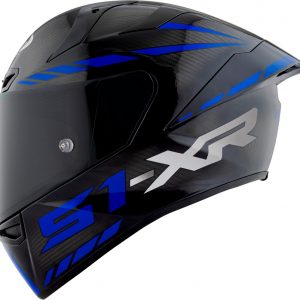 S1-XR GP Carbon Hypersonic Blu è il nuovissimo integrale SUOMY di ultima generazione composto in TRICARBOCO (carbonio-fibre aramidiche-fibre di vetro) sviluppato allo scopo di ottenere miglior comfort per l’uso in pista e in strada.