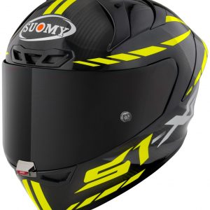 S1-XR GP Carbon Hypersonic Giallo è il nuovissimo integrale SUOMY di ultima generazione composto in TRICARBOCO (carbonio-fibre aramidiche-fibre di vetro) sviluppato allo scopo di ottenere miglior comfort per l’uso in pista e in strada.