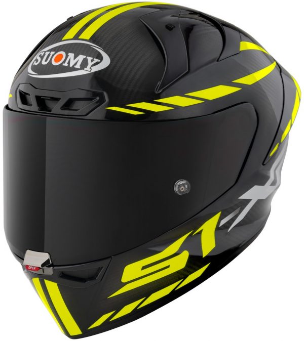 S1-XR GP Carbon Hypersonic Giallo è il nuovissimo integrale SUOMY di ultima generazione composto in TRICARBOCO (carbonio-fibre aramidiche-fibre di vetro) sviluppato allo scopo di ottenere miglior comfort per l’uso in pista e in strada.