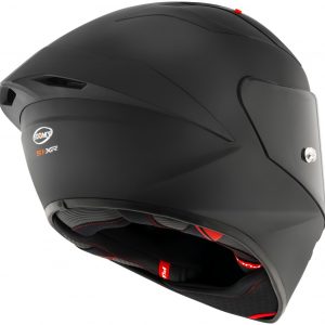 S1-XR GP Plain Nero Opaco è il nuovissimo integrale SUOMY di ultima generazione composto in TRICARBOCO (carbonio-fibre aramidiche-fibre di vetro) sviluppato allo scopo di ottenere miglior comfort per l’uso in pista e in strada.