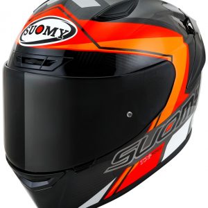 Suomy TX-PRO Carbon Glam Arancione, il casco integrale Suomy in fibra tricarboco con carbonio a vista derivato dal mondo delle corse!