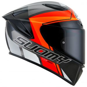 Suomy TX-PRO Carbon Glam Arancione, il casco integrale Suomy in fibra tricarboco con carbonio a vista derivato dal mondo delle corse!