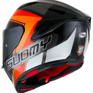 Suomy TX-PRO Carbon Glam Arancione, il casco integrale Suomy in fibra tricarboco con carbonio a vista derivato dal mondo delle corse!