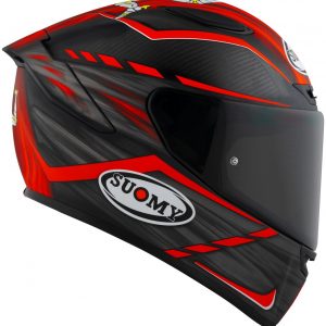 TX-PRO Carbon Johnson Replica Rosso Opaco è il casco integrale Suomy in fibra tricarboco con carbonio a vista derivato dal mondo delle corse !