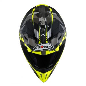 Casco Cross Suomy X-Wing Camouflager Matt Yellow è un casco di una nuova generazione dalle forme dinamiche e performanti composto da un mix di resine termoplastiche rinforzate in grado di garantire un’altissima resistenza agli urti.