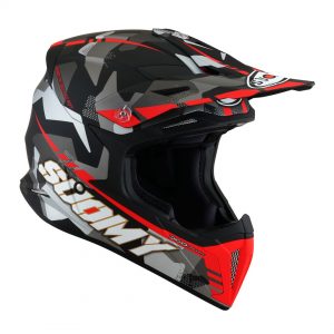 Casco Cross Suomy X-Wing Camouflager Matt Red è un casco di una nuova generazione dalle forme dinamiche e performanti composto da un mix di resine termoplastiche rinforzate in grado di garantire un’altissima resistenza agli urti.