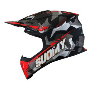 Casco Cross Suomy X-Wing Camouflager Matt Red è un casco di una nuova generazione dalle forme dinamiche e performanti composto da un mix di resine termoplastiche rinforzate in grado di garantire un’altissima resistenza agli urti.