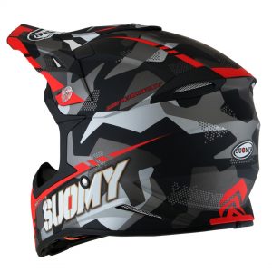 Casco Cross Suomy X-Wing Camouflager Matt Red è un casco di una nuova generazione dalle forme dinamiche e performanti composto da un mix di resine termoplastiche rinforzate in grado di garantire un’altissima resistenza agli urti.