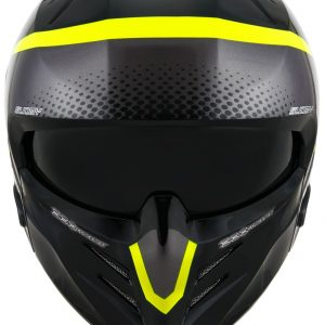 Il Casco modulare Suomy ARMOR Crew Black Yellow, ispirato al mondo movie e sci-fi, è il nuovissimo modulare SUOMY composto in materiale termoplastico ADT-Advanced sviluppato e ottimizzato per l'utilizzo cittadino e low ride.