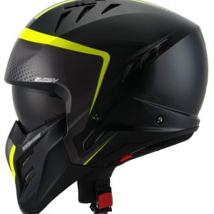 Il Casco modulare Suomy ARMOR Crew Black Yellow, ispirato al mondo movie e sci-fi, è il nuovissimo modulare SUOMY composto in materiale termoplastico ADT-Advanced sviluppato e ottimizzato per l'utilizzo cittadino e low ride.