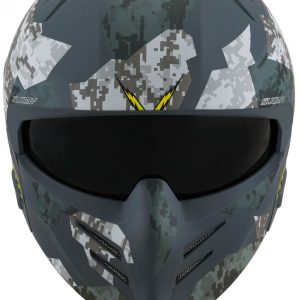 Il Casco modulare Suomy Armor Urban Squad Grey, ispirato al mondo movie e sci-fi, è il nuovissimo modulare SUOMY composto in materiale termoplastico ADT-Advanced sviluppato e ottimizzato per l'utilizzo cittadino e low ride.