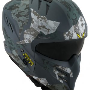 Il Casco modulare Suomy Armor Urban Squad Grey, ispirato al mondo movie e sci-fi, è il nuovissimo modulare SUOMY composto in materiale termoplastico ADT-Advanced sviluppato e ottimizzato per l'utilizzo cittadino e low ride.